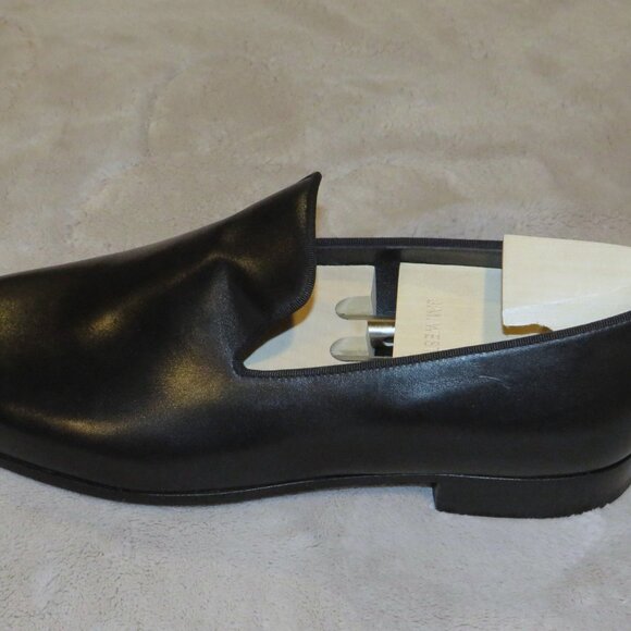 J.M. Weston 911 Black Calf Leather One Piece Formal Loafer 9.5 NWOB Bags & Trees - Picture 4 of 12